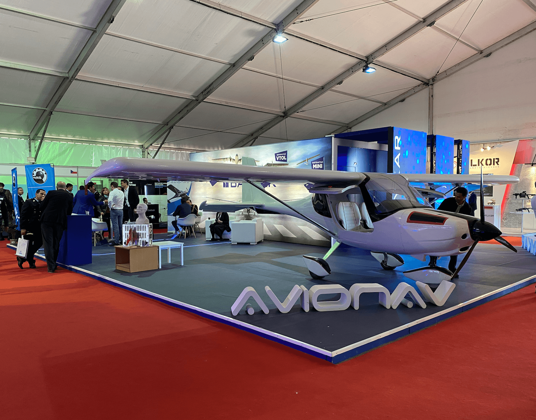 Baykar & Avionav aerospace and defence pavilion at IADE 2020, Djerba, by EFFECT Global