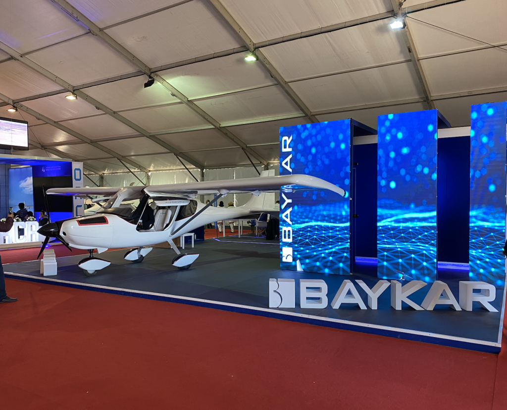 Premium custom exhibition stand for aerospace trade show exhibitors IADE