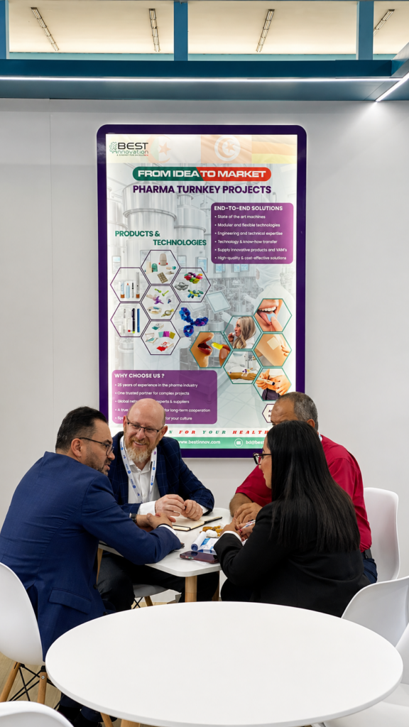 Présentation des solutions pharmaceutiques et technologies médicales sur le stand Best Innovation